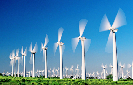 Wind turbine at sea